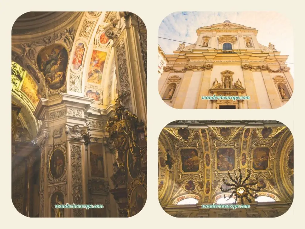 Interiors and exteriors of Katholische Kirche Maria Rotunda, Vienna, Austria