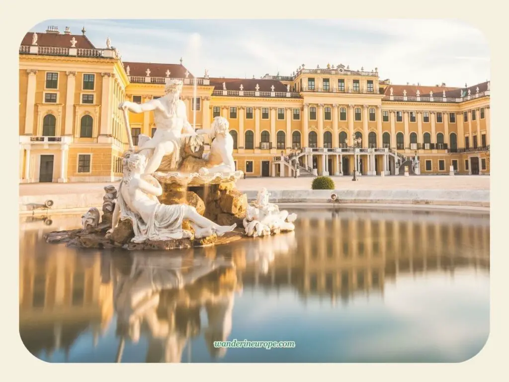 The main palace of Schonbrunn, an iconic landmark in Vienna, Austria